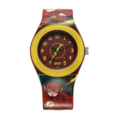 Zoop Justice League Flash Analog Watch with Red Dial & Black Strap for Boys Kids, from House of Titan - C4048PP55 - Image 1
