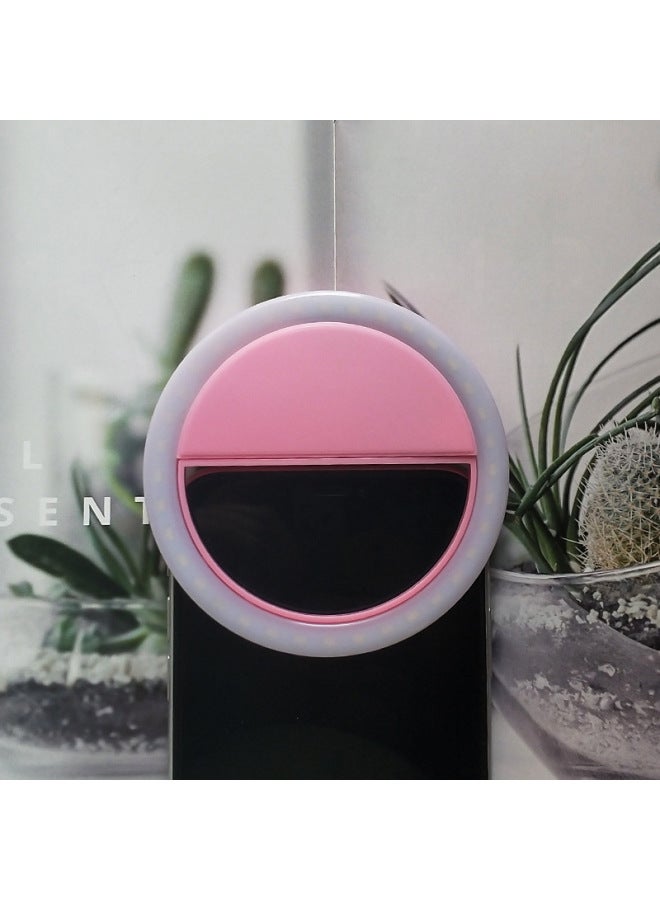 نيوترل Rk12 إضاءة تعبئة للهاتف المحمول، إضاءة خلفية مستديرة، مشبك خلفي للبث المباشر، إضاءة ليد تجميلية للصور الذاتية، شحن عبر USB، إضاءة تعبئة للهاتف المحمول - Image 1