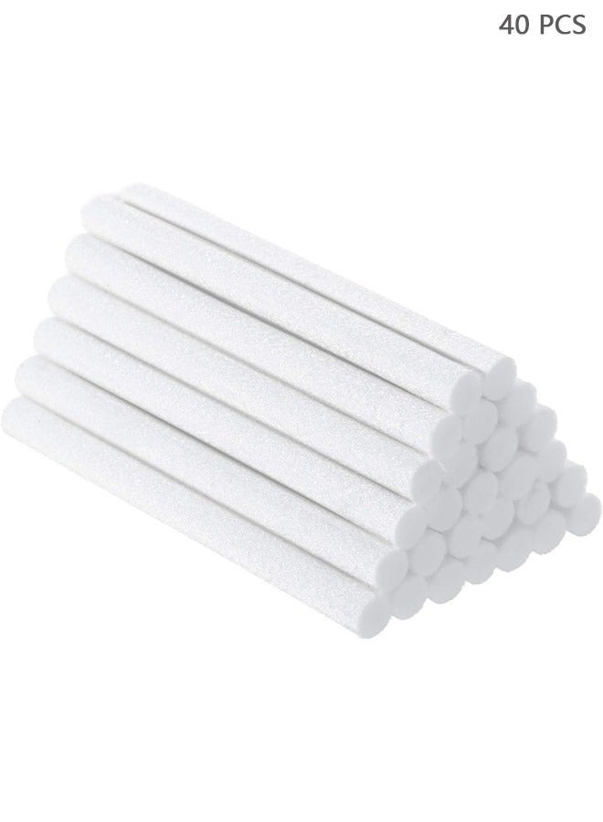 اتش واي تصفية القطن إعادة ملء السفر ميني العصي سيارة المرطب قطع غيار لأجهزة الترطيب الذكية الشخصية المحمولة USB في غرفة نوم المكتب (4 بوصة) ، 40 قطعة - Image 1