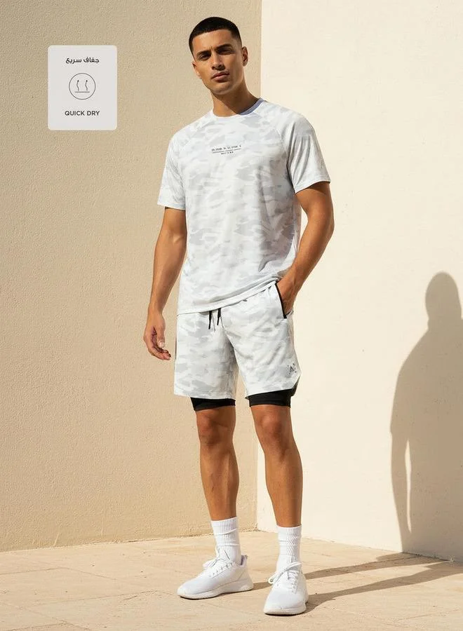 Splash Active GREY Men Raglan Sleeve T shirt for Men | Best Price UAE