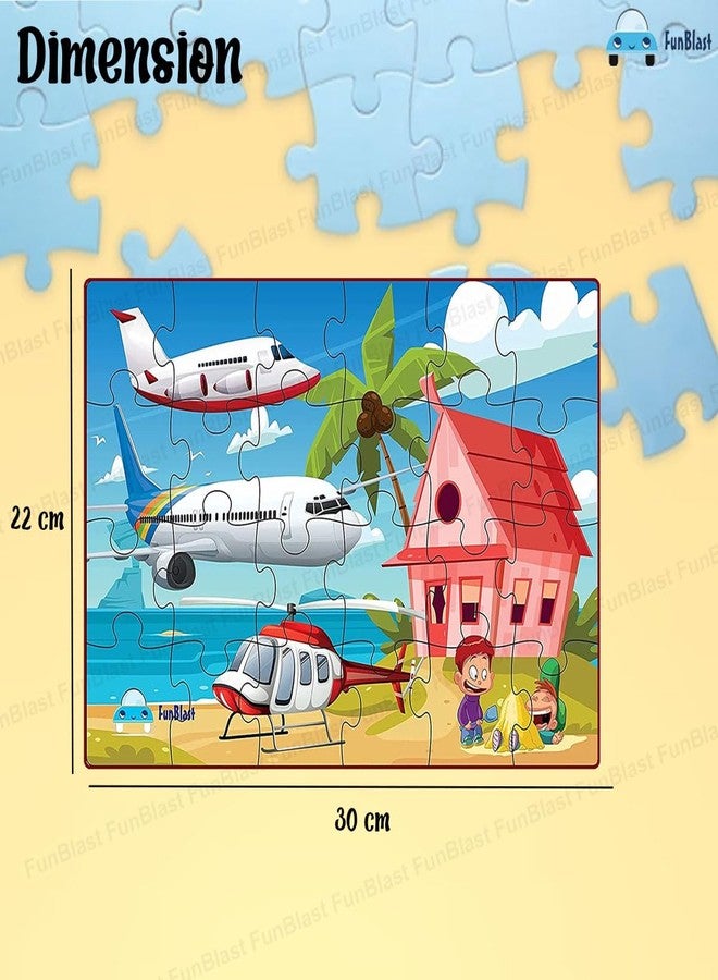 FunBlast Air Transport Jigsaw Puzzle for Kids – 24 Pcs Jigsaw Puzzle for Kids, Boys, Girls (Multicolor) - Image 2