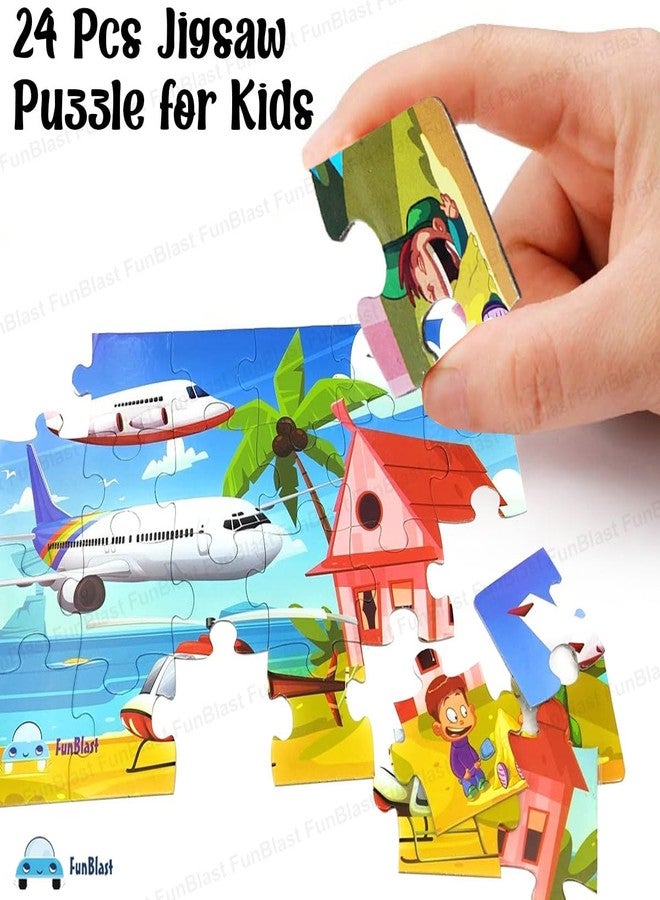 FunBlast Air Transport Jigsaw Puzzle for Kids – 24 Pcs Jigsaw Puzzle for Kids, Boys, Girls (Multicolor) - Image 3