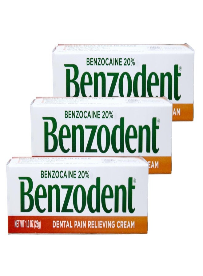 Benzodent كريم بنزودنت لتخفيف آلام الأسنان، 1 أونصة - عبوة من 3 - Image 1