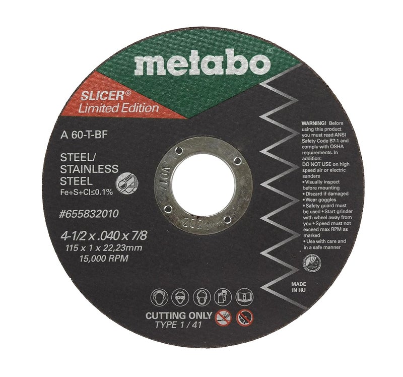Metabo ميتابو 655832010 412x 040 x 78 A60T نوع 1 عجلات قطع السلاسل 100 عبوة - Image 2