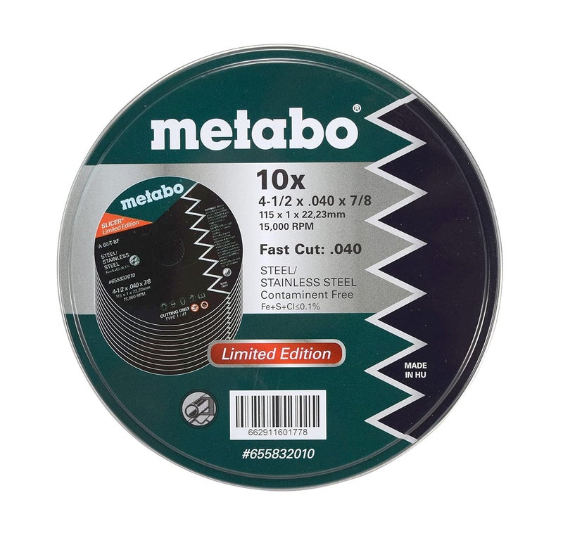 Metabo ميتابو 655832010 412x 040 x 78 A60T نوع 1 عجلات قطع السلاسل 100 عبوة - Image 4