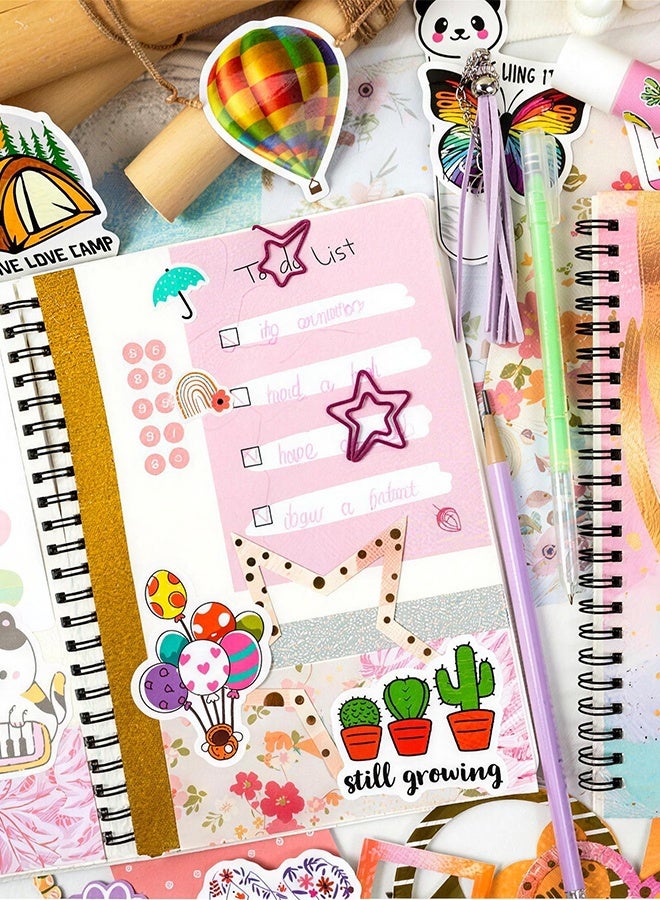 SOOO GOOD 59Pcs DIY Journaling Set, Multicolor Scrapbook Supplies Kit with Watercolor Notebook, Cute Stickers, Planner Paper for School Crafts Travel Diary,  Ideal gifts for boys and girls aged 3-16 - Image 4