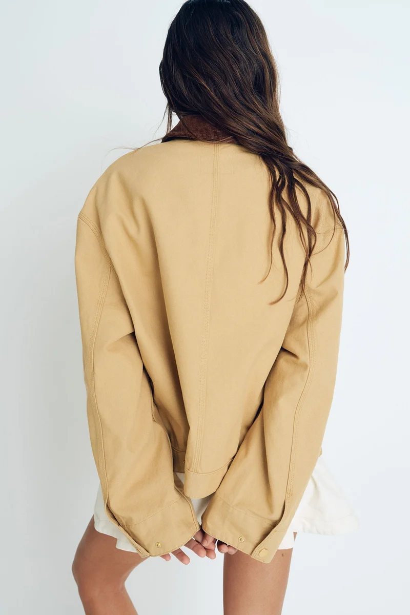 اتش اند ام Corduroy-collar jacket