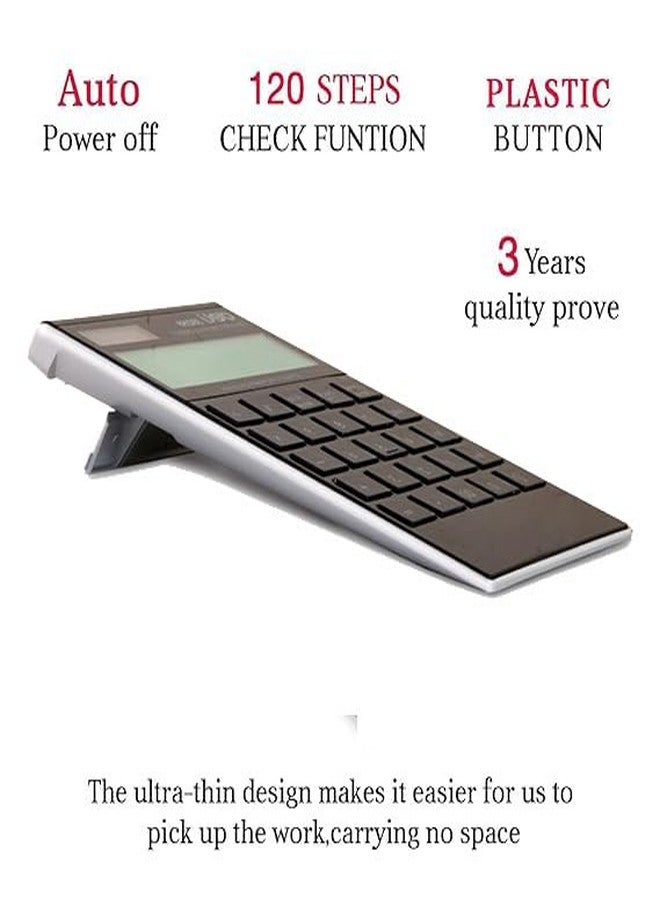 Deli W39258 12 Digit Big Size Financial Calculator with 120 Steps Check and Auto Correct Option | 3 Years Warranty Black - Image 2