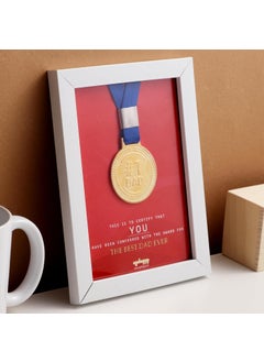 Oye Happy Oye Happy - Photo Frame with Real Medal - Fathers Day Gift - Gift for Dad  - Image 2