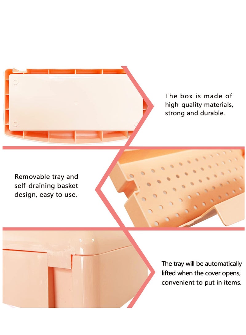 SYOSI صندوق تعقيم أدوات الأظافر علبة تعقيم بلاستيكية علبة مطهرة لتعقيم أدوات الأظافر ملاقط قاطع جلد الأظافر مقص علبة نظيفة تخزين لأدوات فن الأظافر - Image 5