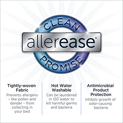 Aller-Ease AllerEase Waterproof Mattress Protector Stain Protection Queen Size Allergen Barrier Hot Water Washable Machine Washable Durable Zippered Knit Mattress Cover Stretch Corners (White) - Image 5