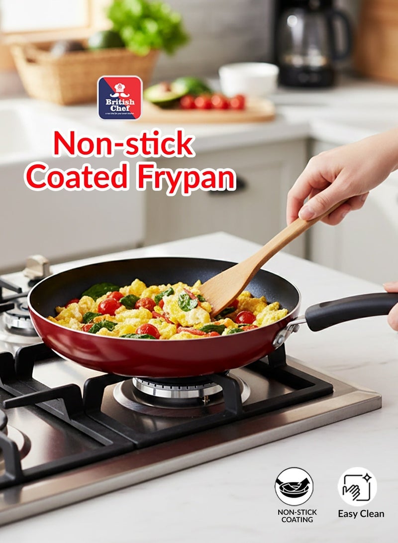 British Chef Aluminum 22cm Frypan Strong Aluminum Body With Non-Stick Coating And Safe Bakelite Handle, BC189 - Image 2