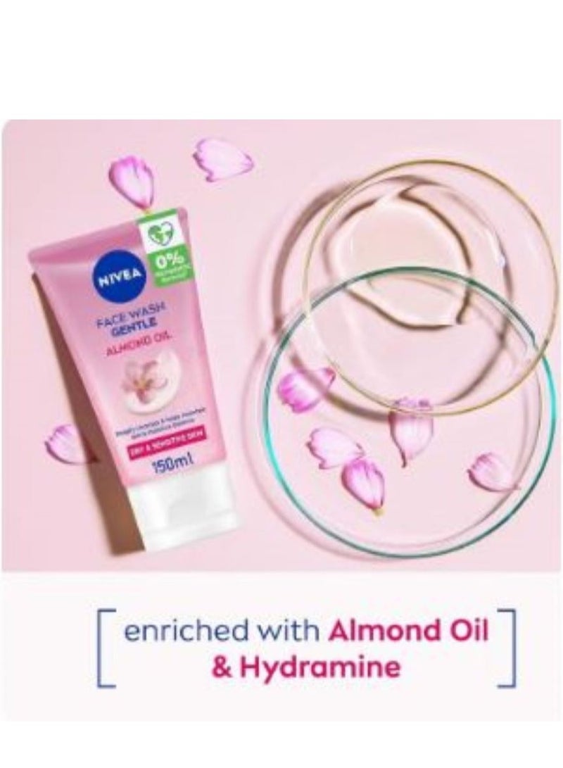 Nivea Face Wash Cleanser, Gentle Cleansing, Dry Skin, 150ml - Image 3