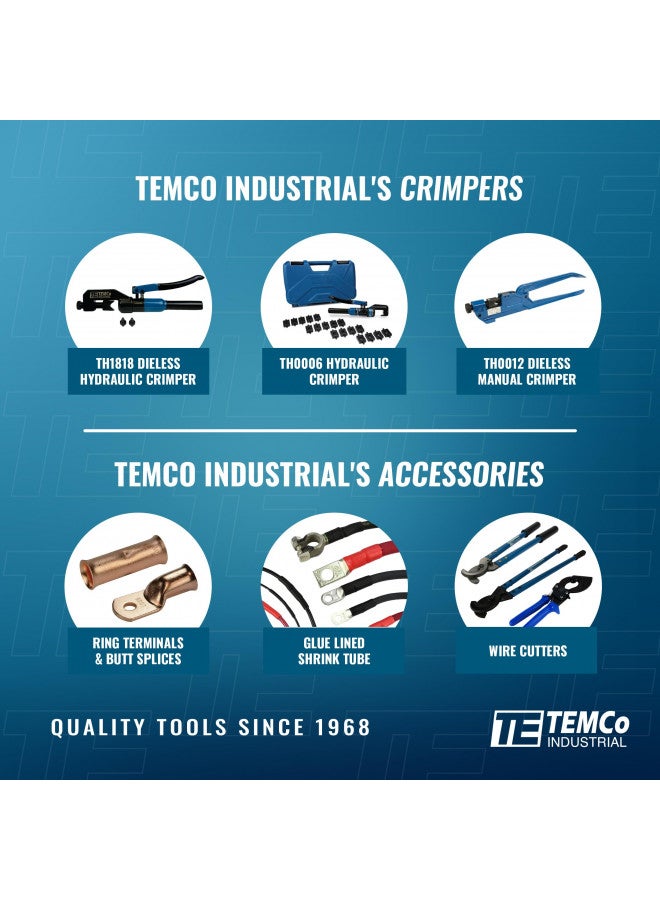 TEMCo Industrial كابل لحام TEMCo INDUSTRIAL WC0191-50' (25' أسود، 25' أحمر) 4 قياس AWG وكابل بطارية سيارة نحاسي أسود + أحمر | صنع في الولايات المتحدة - Image 4