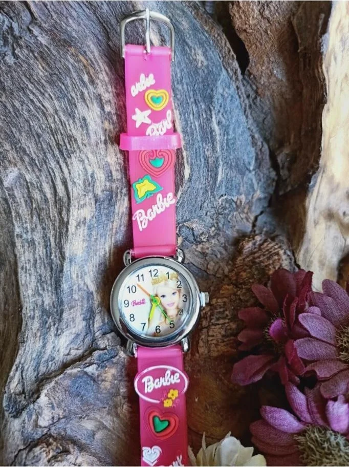 دي زي سي كوزنلر أفم Dzc Cousins ​​Avm Barbie Silicone Strap Watch Girls' Watch Purple