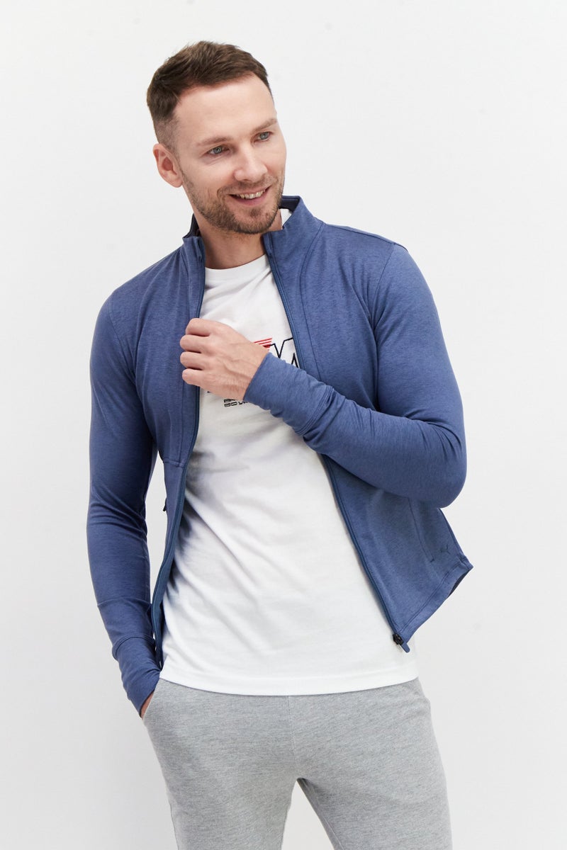 PUMA Men Sportswear Fit Daybreak Training Sweatshirt, Blue - Image 1