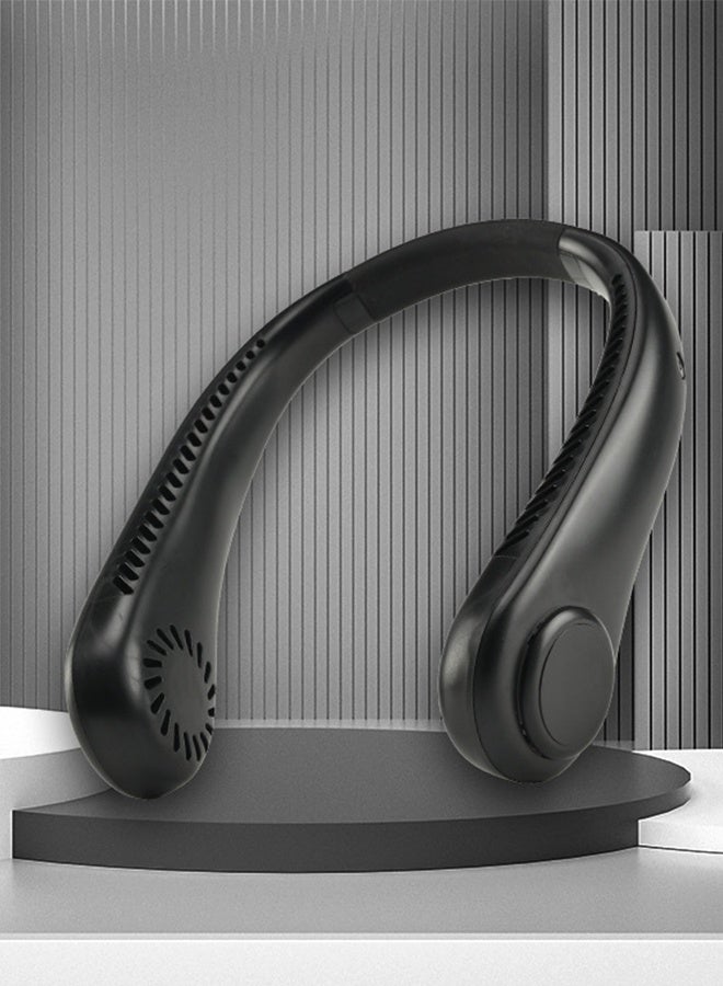 DUNISO Portable Neck Fan, Hands Free Bladeless Neck Fan, 3 Speeds Adjustable USB Rechargeable Battery Powered Personal Neck Fan for Office, Travel, Sports, Household, Outdoor - Image 2