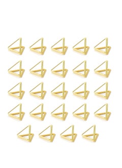 Excefore Place Card Holders 24 Pack Triangle Shape Table Card Holders Wedding Table Number Holders Photo Holder Pictures Stand Clips for Place Cards Weddings Anniversary Party Office Desk Name  - Image 1