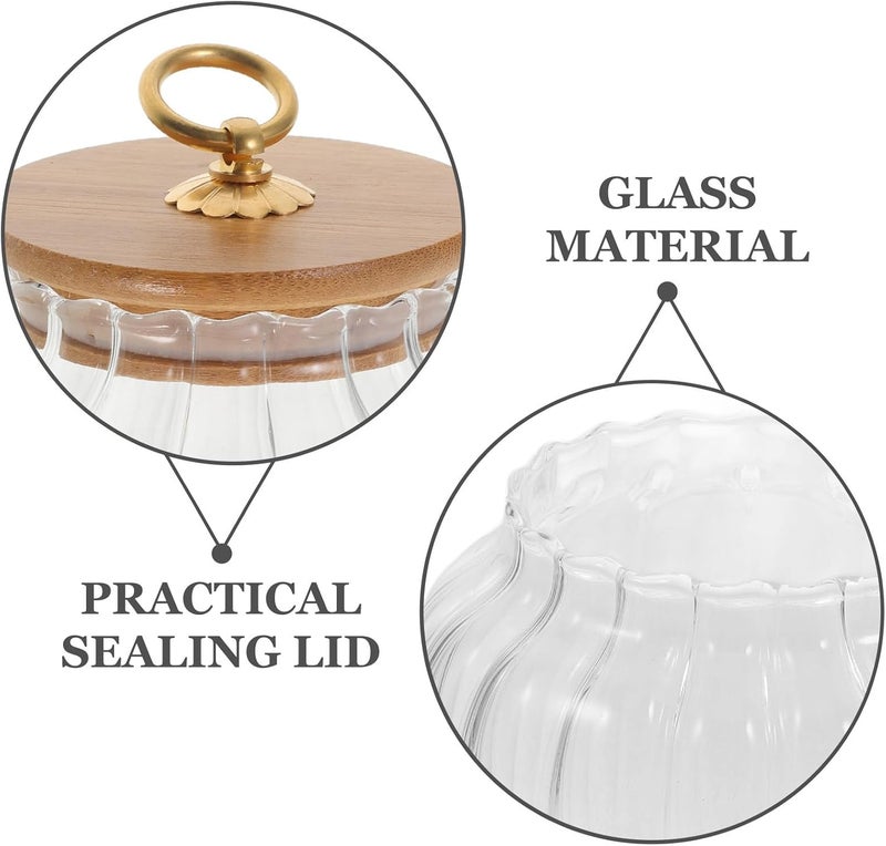 Glass Tea Leaf Jar with Airtight Seal Glass Storage Canister for Grains Coffee Sugar Pantry Organization - Image 3