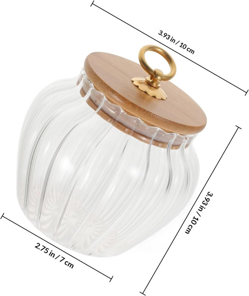 Glass Tea Leaf Jar with Airtight Seal Glass Storage Canister for Grains Coffee Sugar Pantry Organization - Image 2