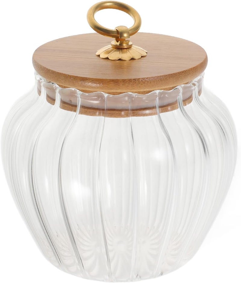 Glass Tea Leaf Jar with Airtight Seal Glass Storage Canister for Grains Coffee Sugar Pantry Organization - Image 1