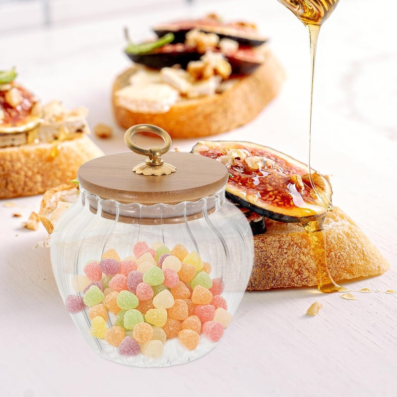 Glass Tea Leaf Jar with Airtight Seal Glass Storage Canister for Grains Coffee Sugar Pantry Organization - Image 5