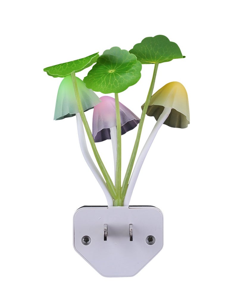 Rienar Sensor Led Night Light Color Changing Plugin LED Mushroom Dream Bed Lamp