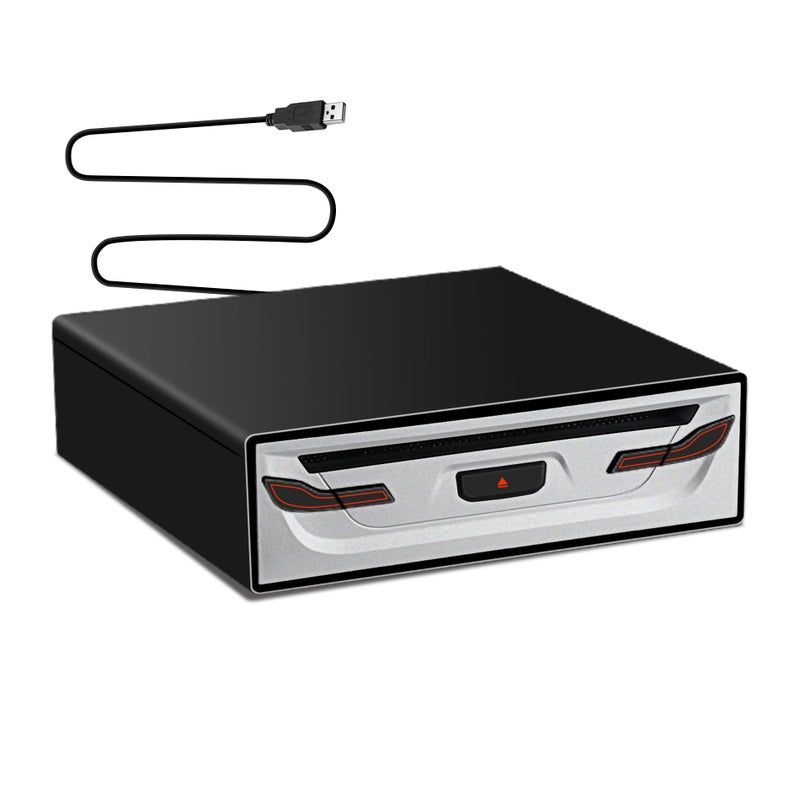 LSLYA Portable External CD Player for Car - Plug and Play Universal USB CD Drive, Compatible with Android 4.4+/TV/MacBook Pro/Laptop/Desktop, Plug & Play - Image 1