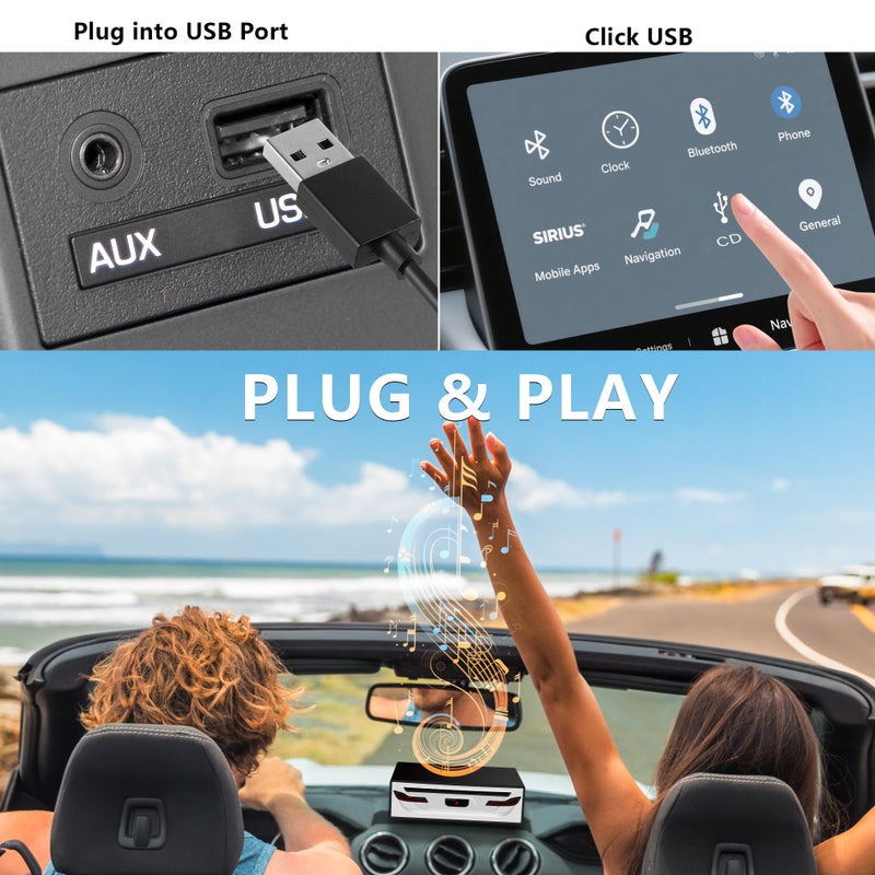 LSLYA Portable External CD Player for Car - Plug and Play Universal USB CD Drive, Compatible with Android 4.4+/TV/MacBook Pro/Laptop/Desktop, Plug & Play - Image 2