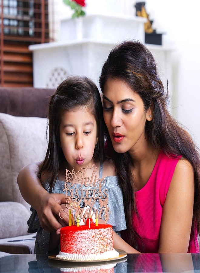 PYBHILK Rose Gold Glitter Feliz Dia De Las Madres Cake Topper, Feliz Dia Mama/Happy Mother's Day, Funny Mother's Day Party Decorations Supplies - Image 3