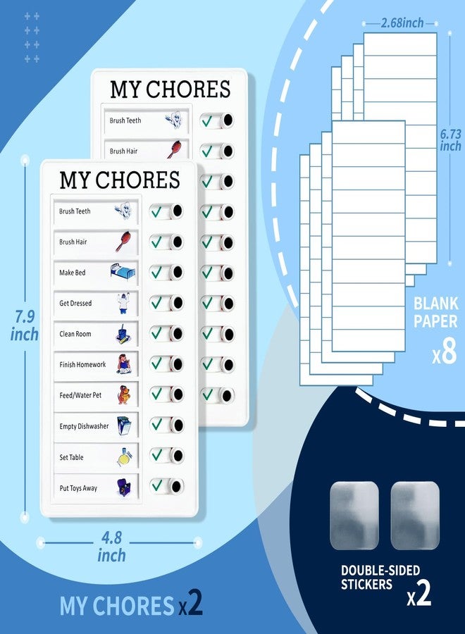 Jupyn Chores Chart for Kids and Adults - Reusable Daily Visual Schedule and Sliding Routine Checklist Board - Portable and Removable to-Do List - ADHD Tools - Image 3