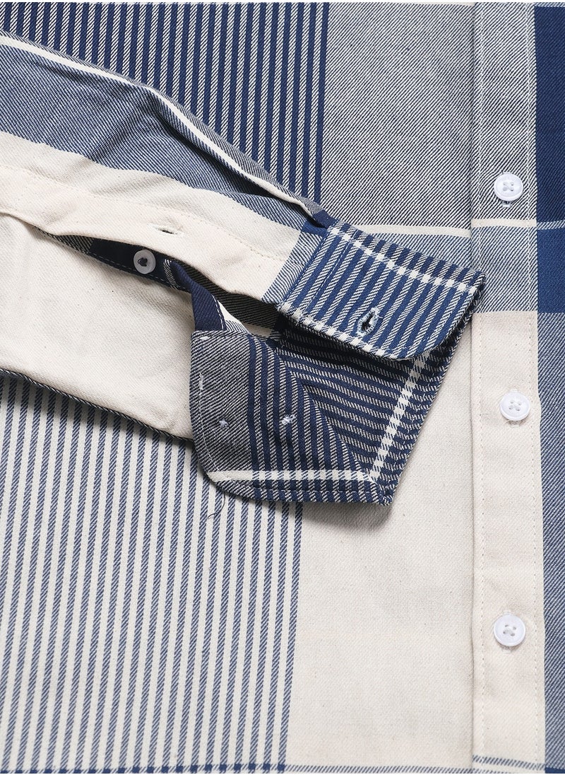 Dennis Lingo Blue Casual Shirt for Men - Slim Fit, Cotton  - Image 3