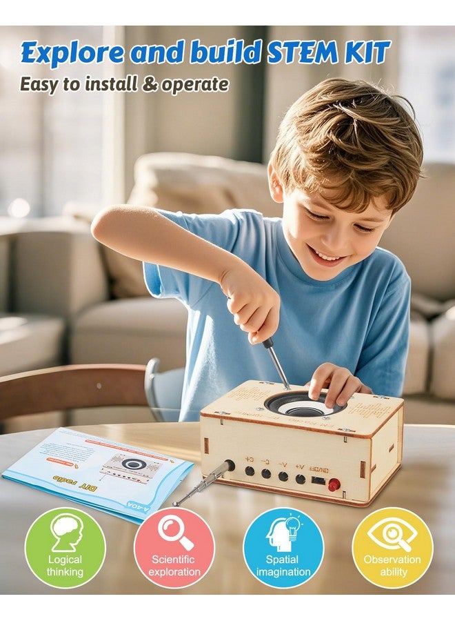 بوراكسي مجموعات العلوم للأطفال من سن 8 إلى 12 سنة و12 إلى 14 سنة، مجموعات الجذع للأطفال من سن 8 إلى 10 سنوات، ألعاب للأطفال من سن 8 إلى 13 سنة، قم ببناء مجموعة راديو FM الخاصة بك، مشاريع الحرف اليدوية للدوائر الإلكترونية، هدايا للأولاد والبنات المراهقين من سن 9 إلى 11 إلى 15 سنة وما فوق - Image 3