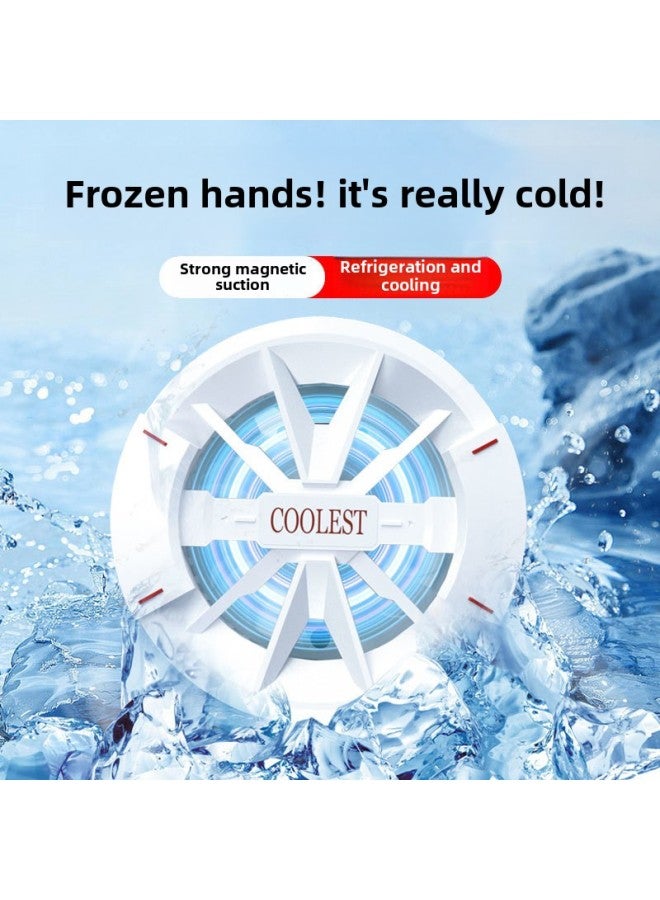 Mobile Phone Magnetic Radiator Semiconductor Icing Refrigeration Back Clip Game Live For Apple-Color:[cooling Master + E-sports Finger Gloves]-mobile Phone Magnetic Semiconductor Radiator-black  - Image 2