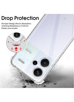 Generic Case Compatible with Xiaomi Redmi Note 13 Pro Plus 5G Case, Transparent Soft TPU Slim Case, Anti-Shock, Scratch, Resistant Fingerprint Anti-Drop Protective Case  - Image 3