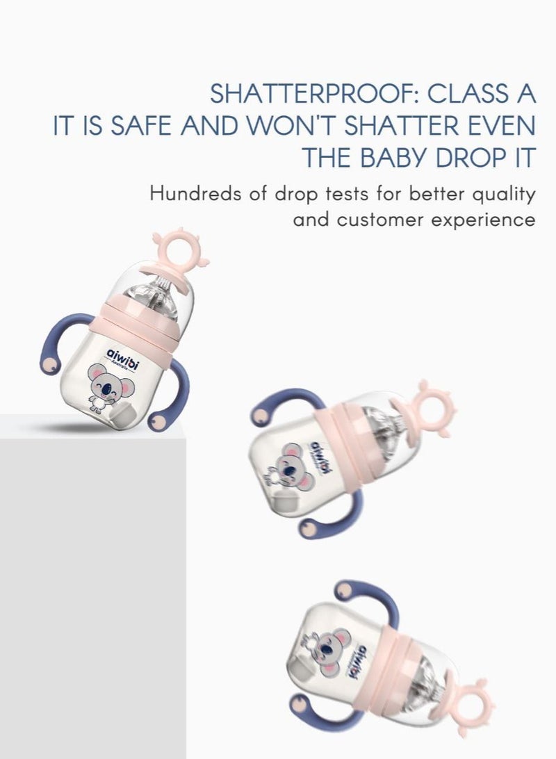 أيويبي Aiwibi Baby Feeding Bottle 180ml-Pink - Image 3