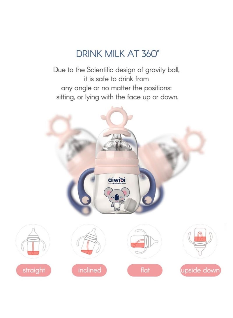 أيويبي Aiwibi Baby Feeding Bottle 180ml-Pink - Image 2