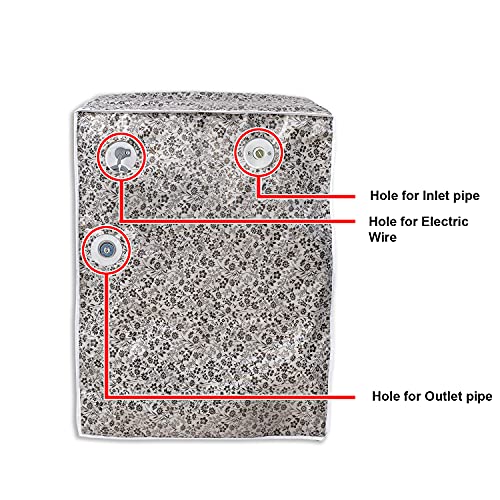 CLASSIC® Polyvinyl Chloride (PVC) Front Load Washing Machine Cover Suitable For IFB 7 Kg, 7.5 Kg, 8 Kg, 8.5 Kg (63Cms X 63Cms X 81Cms, Black & Grey) - Image 5