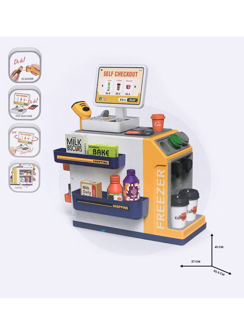 Generic - Super Market Play Set, Self-Checkout Toy with Scanner - Image 1
