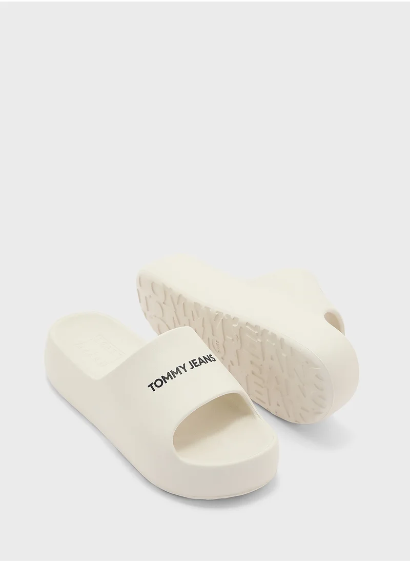 TOMMY JEANS Logo Detail One Strap Flip Flop