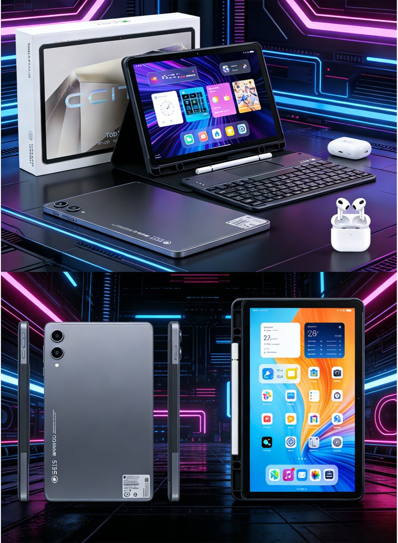 CCIT S9 Ultra Tablet 11-inch Display 1TB ROM 16GB RAM Android 15 with Keyboard, Stylus Touch Pen, Bluetooth Headset & Case - 4G Dual SIM Grey - Image 5