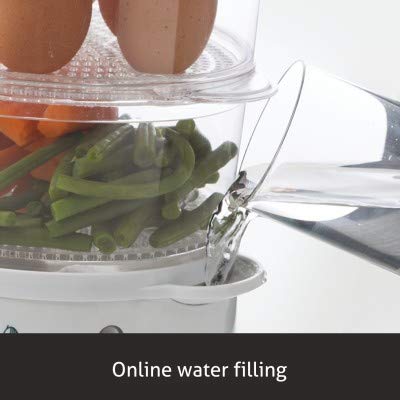 Glen Elecrtric Food Steamer 900w with 60 Minute Timer, 3 Food Grade Containers - White (3052) - Image 5