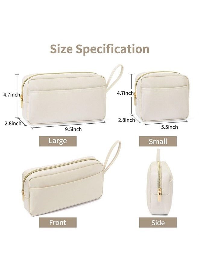 MAANGE - 2 Pcs Makeup Bags For Women, Cute Cosmetic Bags For Purse Small Makeup Pouch Travel Makeup Bag with Zipper Make Up Bag for Travelling - Image 1