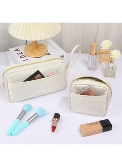 2 Pcs Makeup Bags For Women, Cute Cosmetic Bags For Purse Small Makeup Pouch Travel Makeup Bag with Zipper Make Up Bag for Travelling