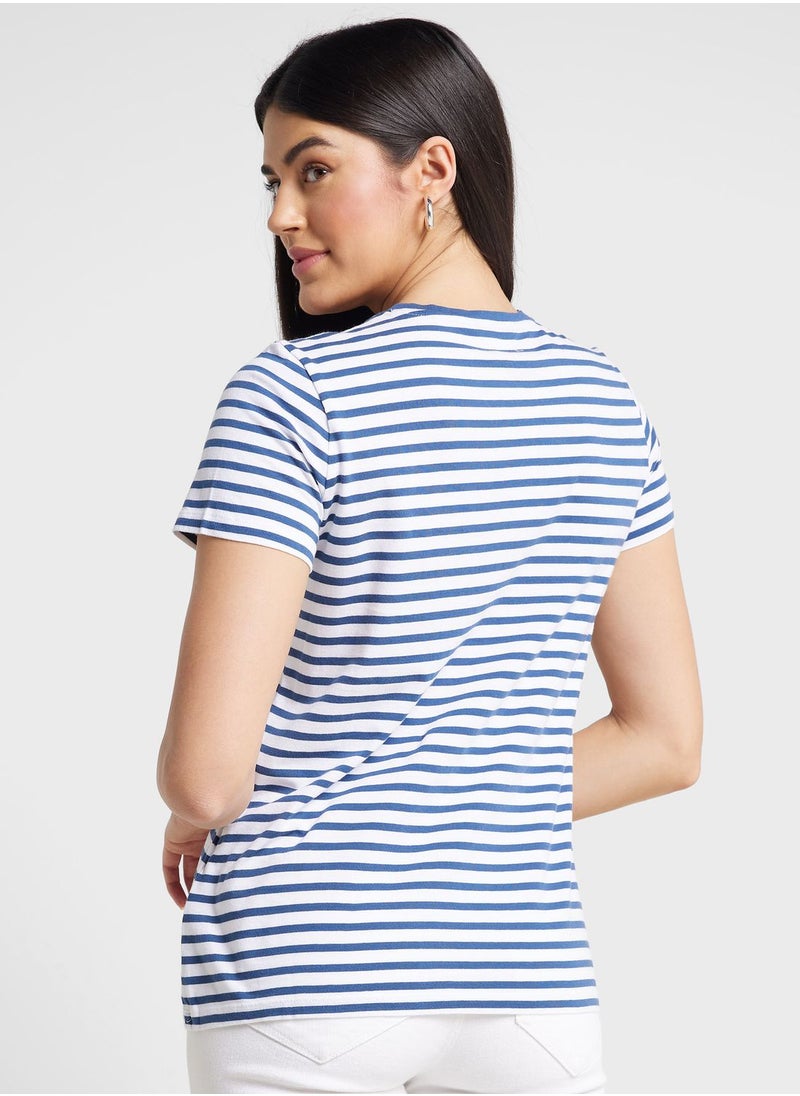 Lauren Ralph Lauren - Striped Crew Neck T-Shirt - Image 1