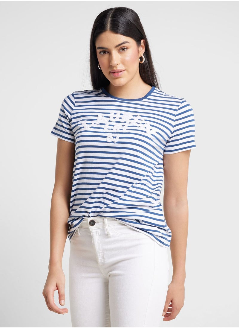 Lauren Ralph Lauren - Striped Crew Neck T-Shirt - Image 1