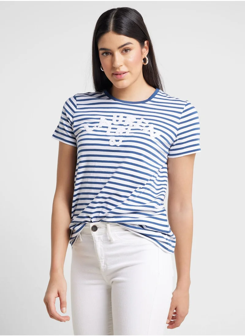 Lauren Ralph Lauren Striped Crew Neck T-Shirt