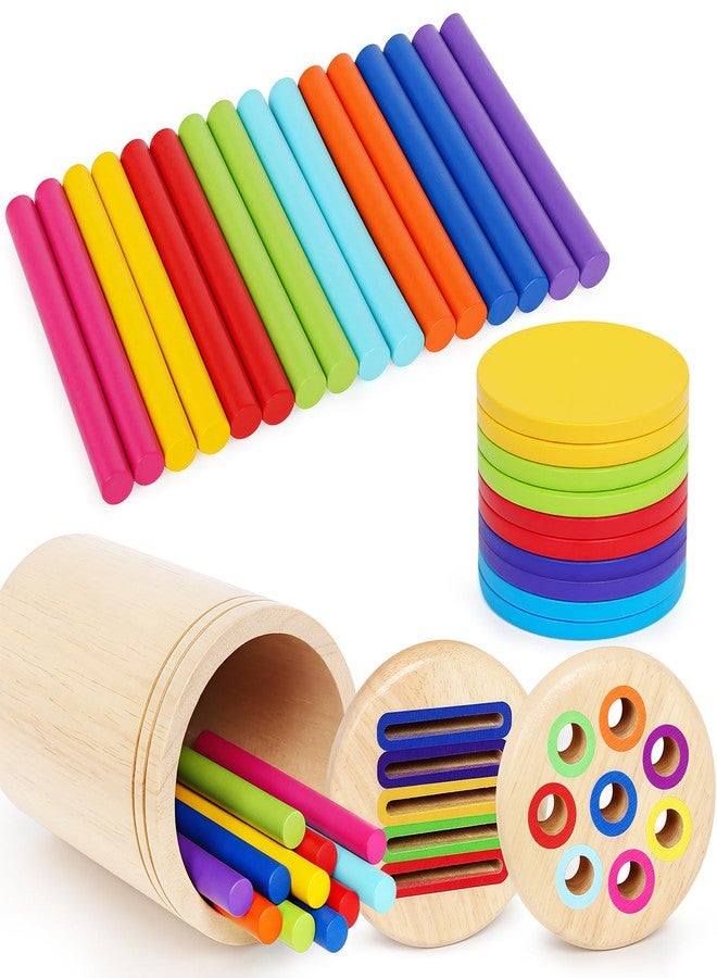 CZTCDP Montessori Toys for 1+ Year Old, Wooden Color Classification Sensory Toy with Two Lids for Toddlers Age 1 2 3, Fine Motor Skills Sensory Toys for 18 Month Old boy Girls Gifts - Image 1