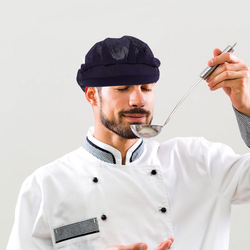 Chef Hat Kitchen Working Hat Waiter Hat Elastic Baker Kitchen Unisex Cooking Cap - Image 3