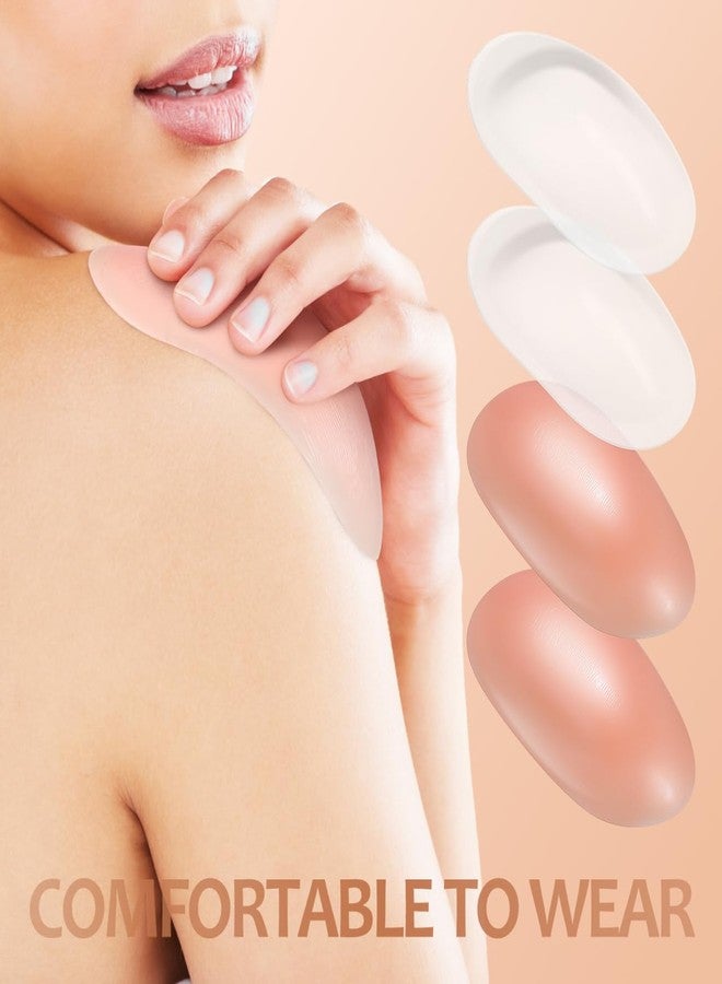 Healeved Silicone Shoulder Pads for Women 4 Pairs Invisible Self-Adhesive Shoulder Enhancers Reusable Anti-Slip Cushions for Clothing Support and Posture Correction 5.31 X 2.95 Inches - Image 5